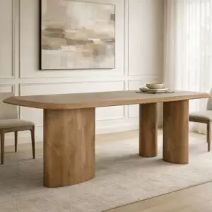 طاولة طعام من مجموعة مارسيليا - 8 اشخاص - بني