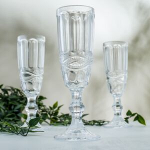 كاسة زجاج كلاسي طويلة ونحيفة - شفاف