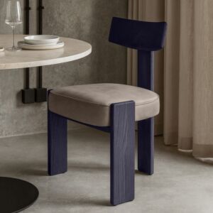 كرسي طعام خشب طبيعي سولان - بيج فاتح