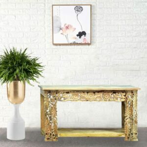 كونسول حفر يدوي داخلي لون خشبي  - كارفينغ 