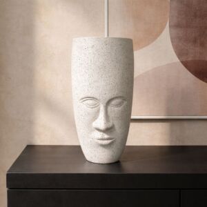 فازة فخار مارتن - حجم كبير - ابيض