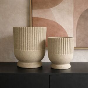 طقم فازة اريا - قطعتين - بيج