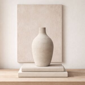 فازة من مجموعة ألبــا - حجم صغير - ابيض