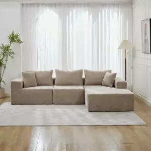 كنب زاوية شانيل يمين - بيج