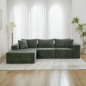 كنب زاوية شانيل يسار - اخضر