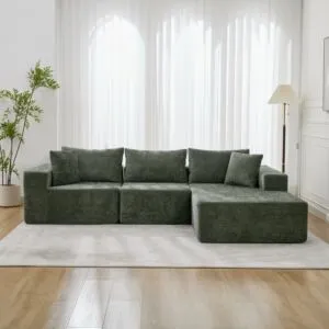 كنب زاوية شانيل يمين - اخضر