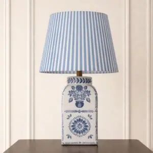 ابجورة طاولة سيراميك ساشار - ازرق وبيج