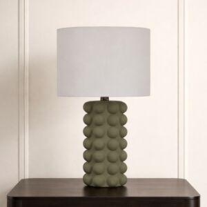 ابجورة طاولة سيراميك بوناي - اخضر وابيض