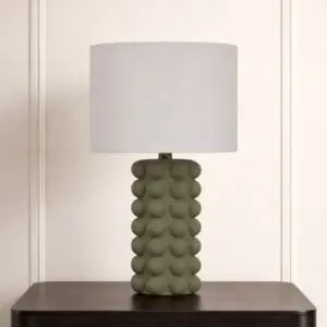 ابجورة طاولة سيراميك بوناي - اخضر وابيض