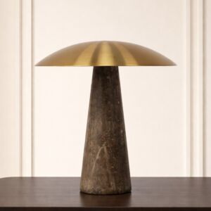 ابجورة طاولة ريناي - بني وذهبي