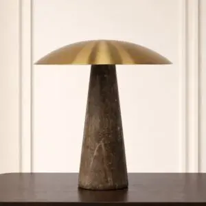 ابجورة طاولة ريناي - بني وذهبي