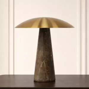 ابجورة طاولة ريناي - بني وذهبي