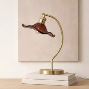 أبجورة طاولة ريڤا - ذهبي واحمر