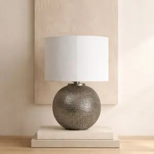 أبجورة طاولة سيرين - برونزي ورمادي