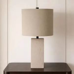 أبجورة طاولة ترافرتين تيرا - بيج