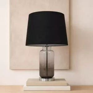 أبجورة طاولة أورا - اسود ورمادي