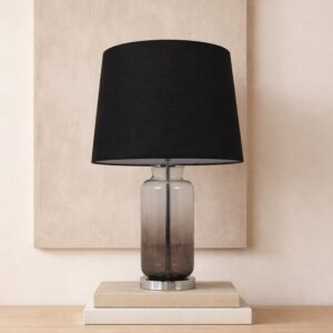 أبجورة طاولة أورا - اسود ورمادي