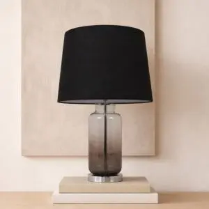 أبجورة طاولة أورا - اسود ورمادي