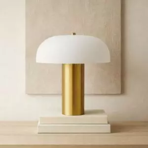 أبجورة طاولة بيلا - ذهبي وابيض