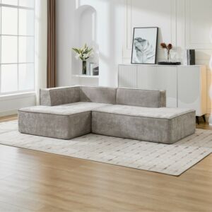 كنب زاوية يسار دالاس - رمادي