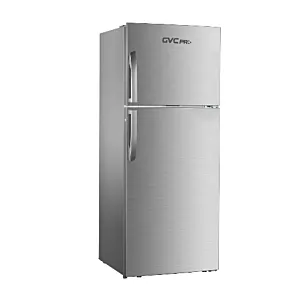 ثلاجة و فريزر علوي جي في سي برو - 331 لتر- فضي