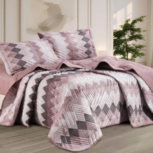 طقم لحاف ديانا صيفي خفيف مضغوط مزدوج - 4 قطع - لحمي