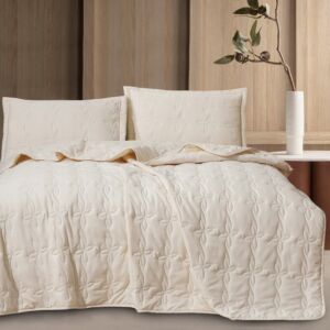 طقم لحاف فلوريدا صيفي خفيف مضغوط كوين - 160x200 سم - 3 قطع - سكري