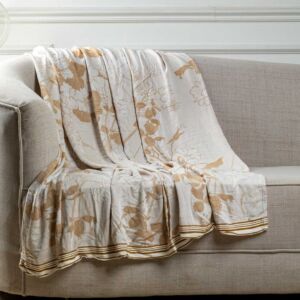 بطانية شال بامبو خفيفة - 200x150 سم - بيج