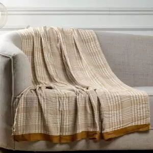 بطانية شال خفيفة بامبو - 200x150 سم - بيج