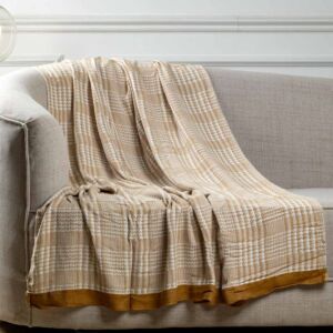 بطانية شال خفيفة بامبو - 200x150 سم - بيج