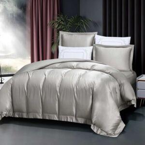 طقم لحاف مزدوج صيفي بايلي - 6 قطع - رصاصي