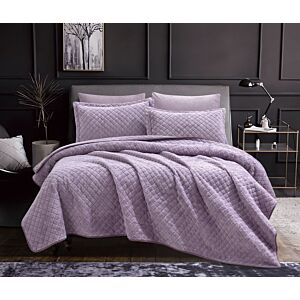 طقم لحاف كويلا شتوي كوين فرو مضغوط 4 قطع 230x170سم - بنفسجي