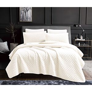 طقم لحاف كويلا شتوي كوين فرو مضغوط 4 قطع 230x170سم - ابيض