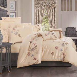 طقم لحاف المالجا صيفي مزدوج مشجر 10 قطع 270x250 سم - بيج غامق