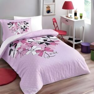 طقم لحاف كارلا صيفي مقاس كوين 4 قطع - بنفسجي و متعدد الألوان