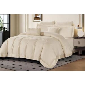 لحاف مزدوج جراند فيو - 9 قطع - بيج