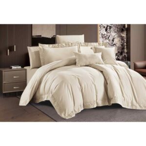 لحاف مزدوج روز ووتر - 9 قطع - بيج