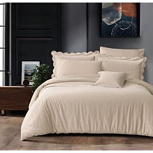 لحاف مزدوج قطن رانا - 7 قطع - بيج غامق