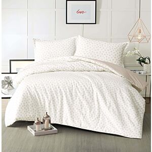 لحاف مزدوج تفاؤل - ابيض