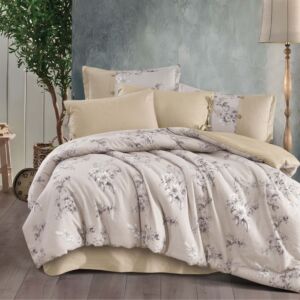 لحاف مزدوج صيفي إنسيجام - بيج ورمادي