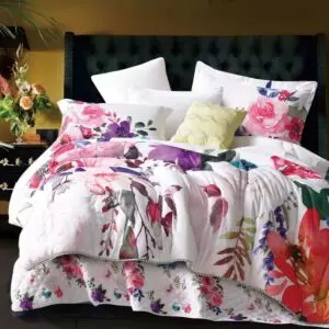 طقم لحاف بتول صيفي مزدوج - 200x200 سم - 8 قطع - أبيض