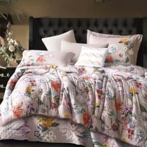 طقم لحاف بتول صيفي مزدوج - 200x200 سم - 8 قطع - روز