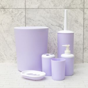 طقم إكسسوارات حمام 6 قطع - ازرق فاتح