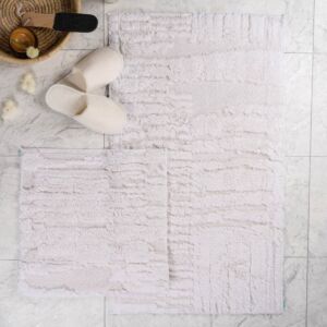 طقم دعاسة أرضية نورا تركي فرو - قطعتين - كريمي