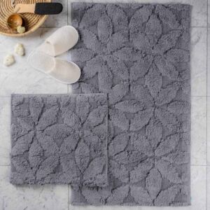 طقم دعاسة أرضية برلين تركي فرو - قطعتين - رمادي