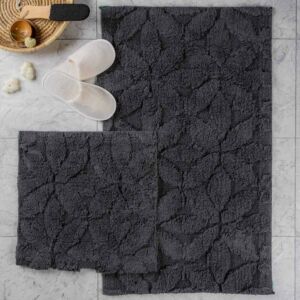 طقم دعاسة أرضية برلين تركي فرو - قطعتين - أسود