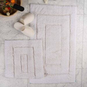 طقم دعاسة أرضية فريم تركي فرو - قطعتين - كريمي