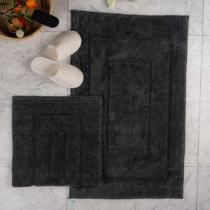 طقم دعاسة أرضية فريم تركي فرو - قطعتين - أسود