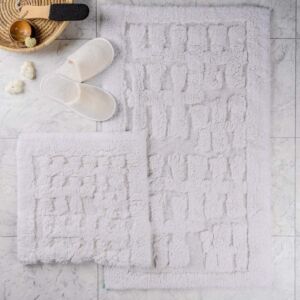 طقم دعاسة أرضية بابيون تركي فرو - قطعتين - كريمي