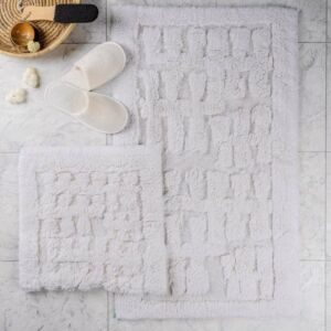 طقم دعاسة أرضية بابيون تركي فرو - قطعتين - كريمي